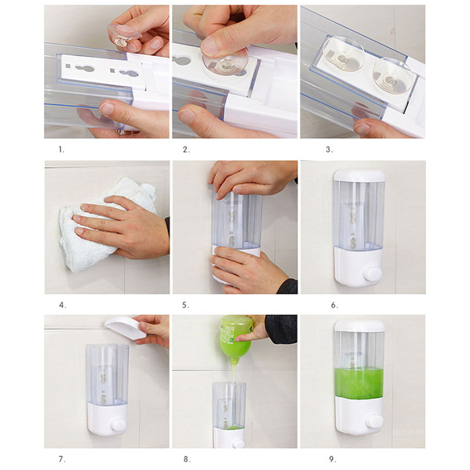 Coutertop Soap Dispensers 500ml Chamber Shampoo Box Lotion Shower Gel Container for Toilet Bathroom Hote, Kitchen SGHS-MY