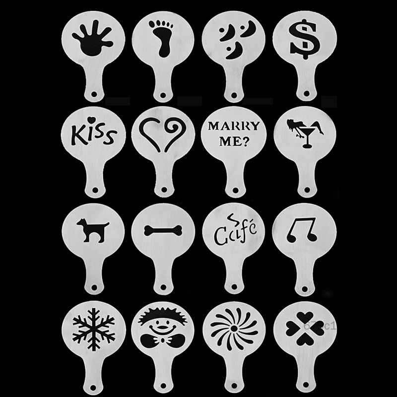 Coffee Drawing Stencils Template Coffee Decorating Stencils Good Gift Choice JS-012-VN