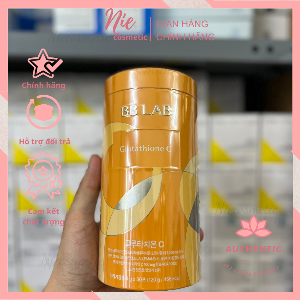 [Mẫu mới] Bột uống BB LAB Glutathione C (Powder) trắng da mờ nám 4g x 30 que (120g)/hộp