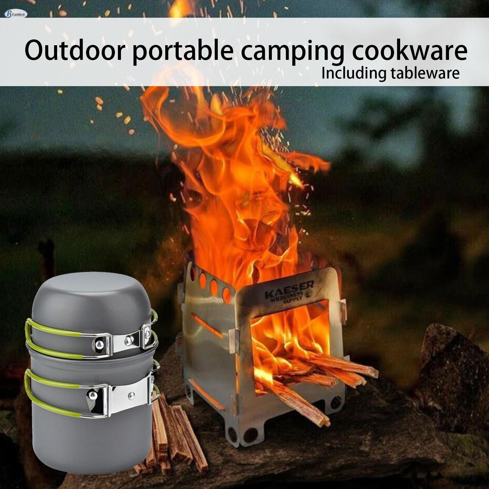 B-F Camping Pan Pot Cooking Set Designed with Portability Aluminum Alloy Material Ideal Gift for Camping Lovers ราคา 294 บาท*ส่งฟรี