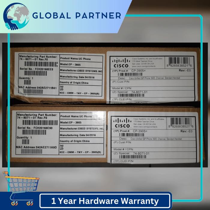 CISCO UNIFIED SIP IP PHONE CP-3905 - Elvoir Store Harga  2,400,000 Ringgit*Penghantaran Percuma