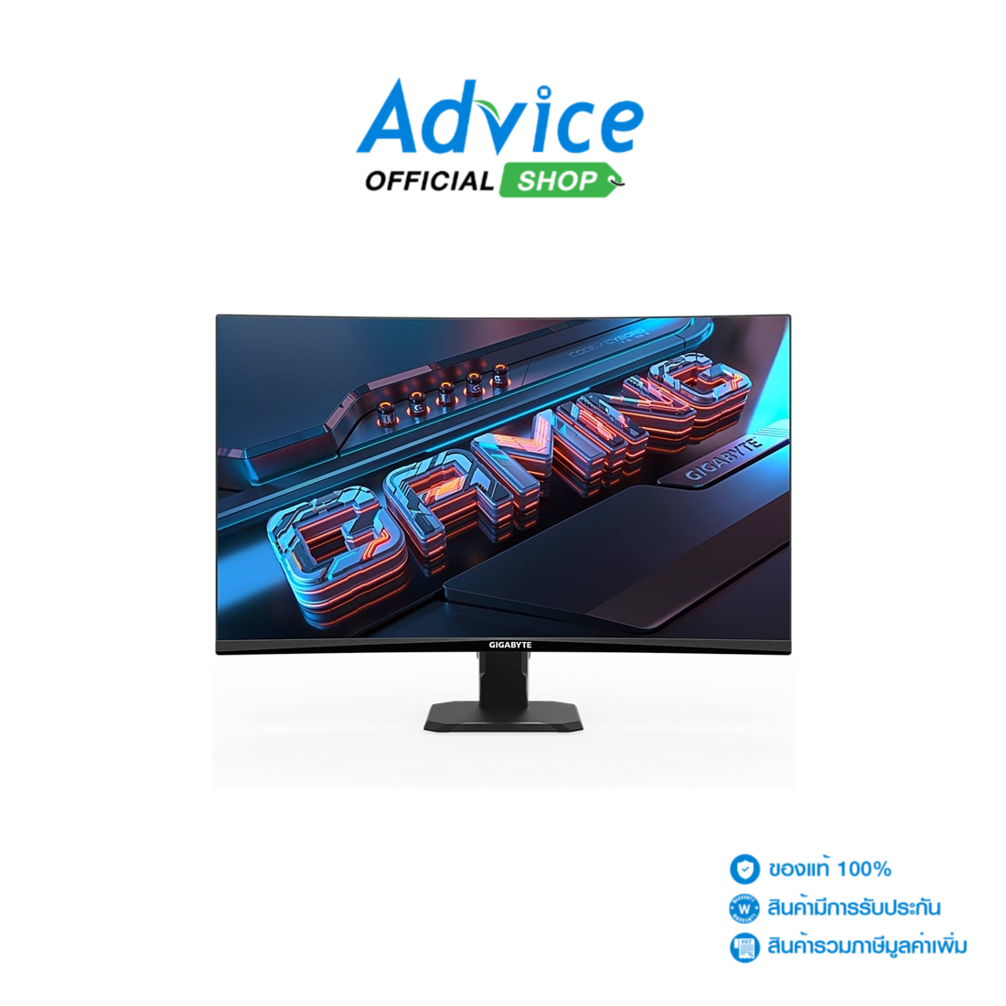 Monitor 27'' GIGABYTE GS27FC (VA, HDMI, DP) CURVE 180Hz ราคา 5,210 บาท*ส่งฟรี
