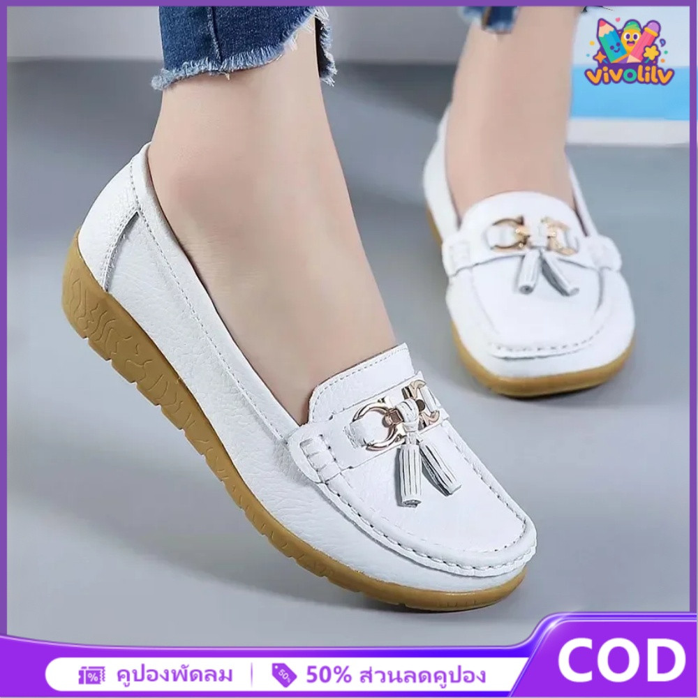 รองเท้าLoafersสำหรับบัลเล่ต์ผู้หญิงแบน