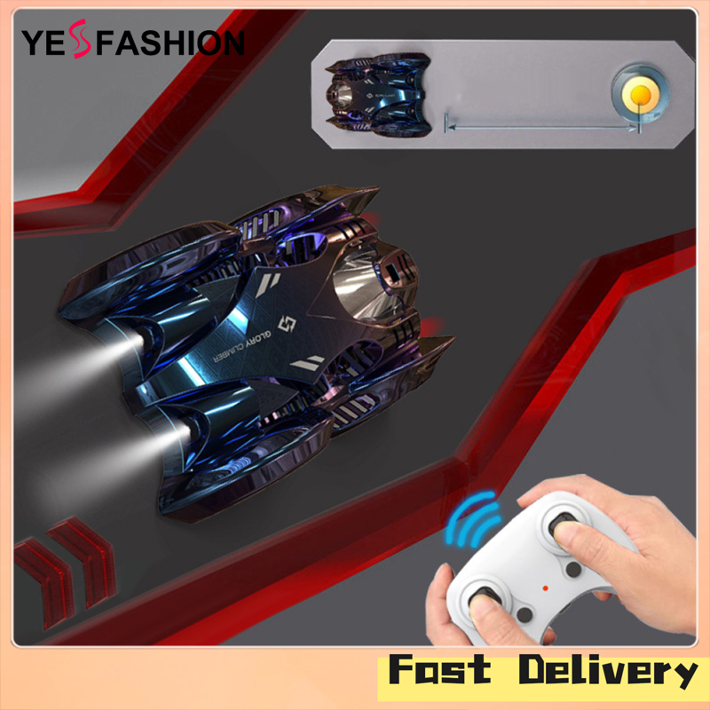 Yesfashion Store IN stock Remote Control Car With Light Electric Wall Climbing RC Drift Vehicle Rechargeable Stunt Racing Car Toys For Boys Girls New Years Christmas Gifts ราคา 445 บาท*ส่งฟรี