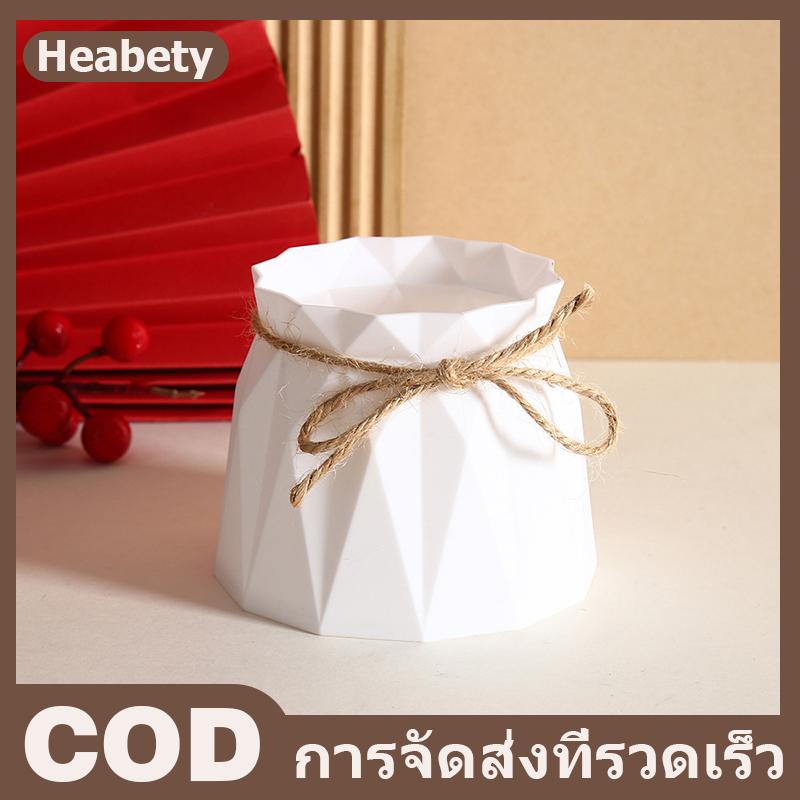 Heabety แจกันพลาสติกแบบทันสมัยแจกันกันเซรามิกเลียนแบบแจกันหวายแจกันดอกไม้ตะกร้าตกแต่งงานแต่งงานแบบยุโรป