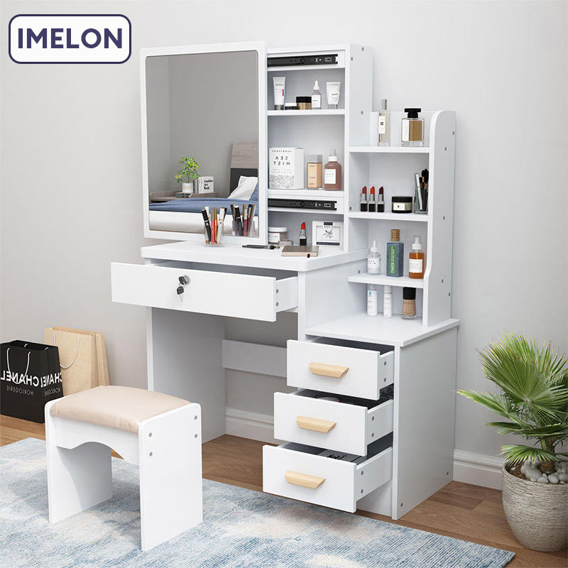 IMELON quả tặng miễn phí TOÀN CỬA HÀNG Bàn Trang Điểm Ngồi Bệt, Bàn Phấn Có Gương Gỗ MDF Cao Cấp Chị