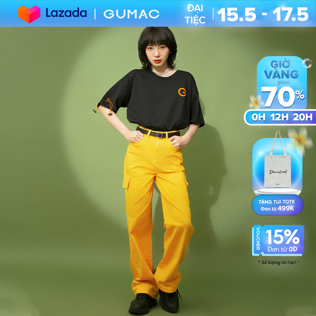 [15 - 17.5 | TẶNG QUÀ đơn từ 499K] Quần jean 2 túi hộp GUMAC QJB342 cá tính trẻ trung