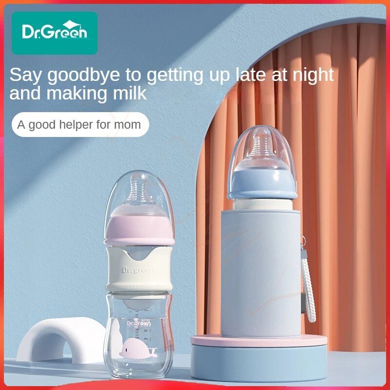 Dr.Green USB Smart Thermostat Newborn Baby Bottle PPSU 150Ml/240Ml/300Ml Sealed Isolation Fast Milk Filling Removable/Washable Hot 2023 New
