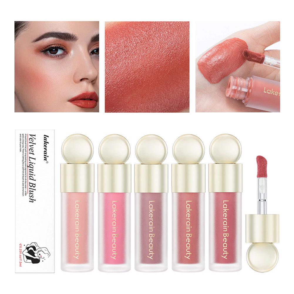 Lakerain má hồng dạng lỏng barbiestyle nhung Matte Blusher kéo dài sắc tố cao tự nhiên barbiepink má tạo nên