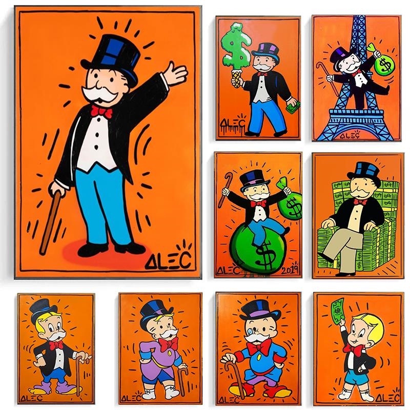  LARGE 11X14 - Designer LV Monopoly Man Poster - Glam