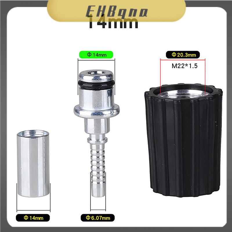 EHBqna อุปกรณ์ต่อสายยางฉีดน้ำสำหรับเครื่องซักผ้าแรงดันสูงข้อต่อแบบบิดเกลียวสำหรับเครื่องซักผ้ารถ D15mm D14 M22ท่อน้ำทำความสะอาดรถยนต์ ราคา 34 บาท*ส่งฟรี