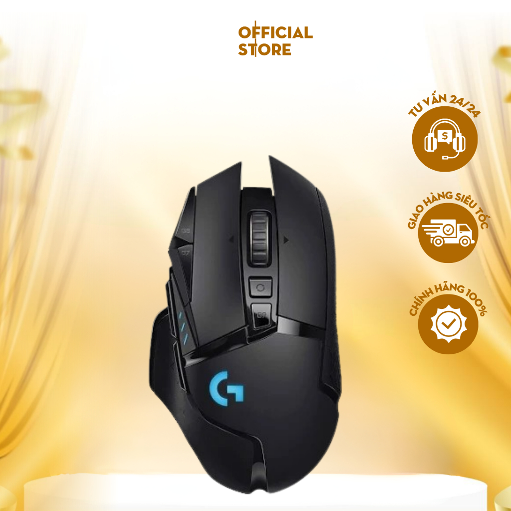 Chuột gaming không dây Logitech G502 LIGHTSPEED - RGB, 11 nút lập trình
