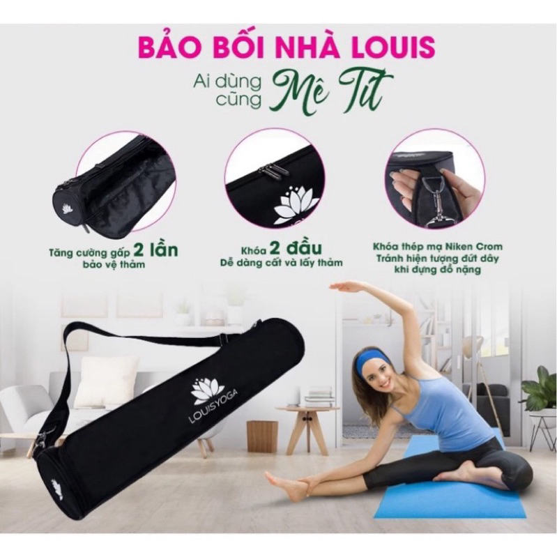 Túi đựng thảm yoga cao su cao cấp louis diamond chính hãng louis yoga