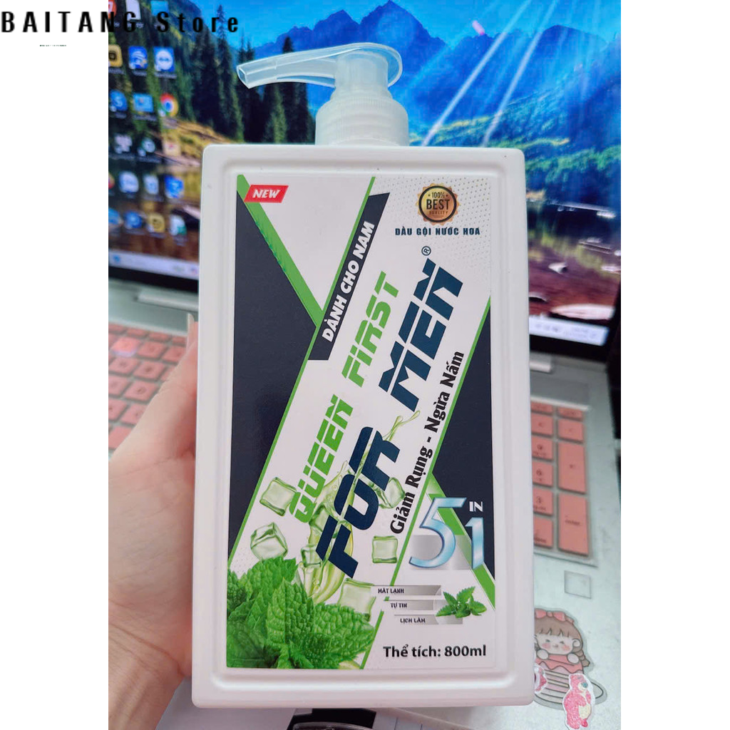 Dầu Gội Đầu Hương Nước Hoa For Men Queen First 800ml Giảm Rụng Ngừa Nấm Miễn Phí Vận Chuyển Hàng Mới Khuyến Mãi Bảo Hành Chính Hãng Sản Phẩm Chất Lượng Cao Phù Hợp Với Mọi Loại Tóc Sử Dụng Thoải Mái Dễ Dàng Tạo Kiểu Tóc Nam