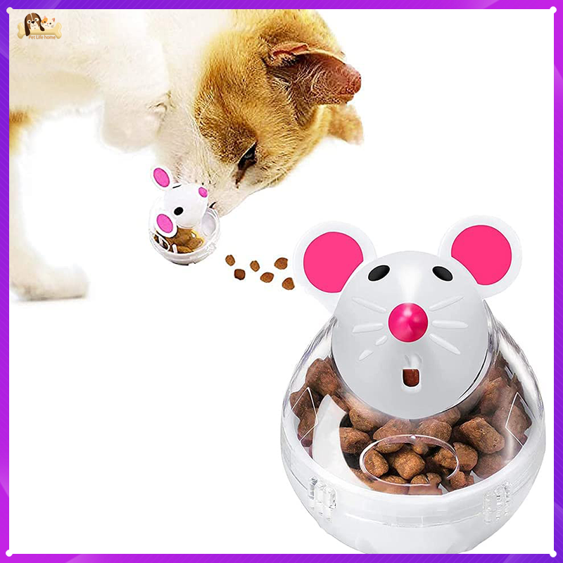 Đồ chơi cho thú cưng Thực Phẩm Rò Rỉ Tumbler Trung Chuyển Bóng đồ chơi Dễ Thương hình chú chuột nhỏ Đồ Chơi đồ chơi tương tác Cho Mèo Thực Phẩm cho ăn chậm Nguồn Cung Cấp