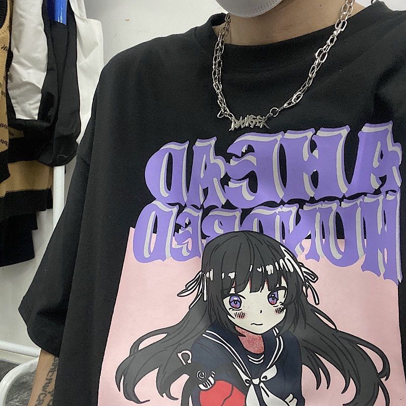 Áo Phông Ngắn Tay Đường Phố Thanh Thiếu Niên Cổ Điển Hip Hop Áo 2021 Mẫu Mới Mùa Hè Instagram Trào Lưu Phong Cách Hàn Quốc Cho Nam Và Nữ