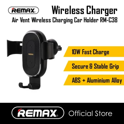 [Remax Energy] RM-C38 Wireless Charger Air Vent Car Mount 10W Fast Charge with 360° Rotation