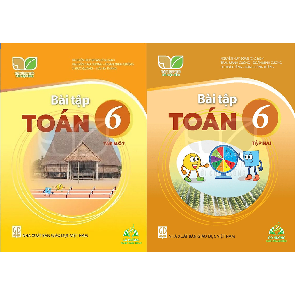 Sách - Bài Tập Toán Lớp 6 Tập 1+2 (Kết Nối Tri Thức Với Cuộc Sống) - Bán kèm bút bi #huongbook