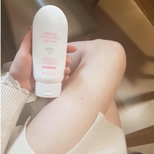Dưỡng Thể Body Trắng Da Nâng Tông Body Crystal White Milk Lotion 3W Clinic Hàn Quốc 150g - CHÂT LƯỢNG HÀNG ĐẦU, SẢN PHẨM ĐẠT CHUẨN ĐƯỢC KHÁCH HÀNG ĐÁNH GIÁ CAO, ƯA CHUỘNG TRÊN THỊ TRƯỜNG MỜI KHÁCH YÊU TRẢI NGHIỆM