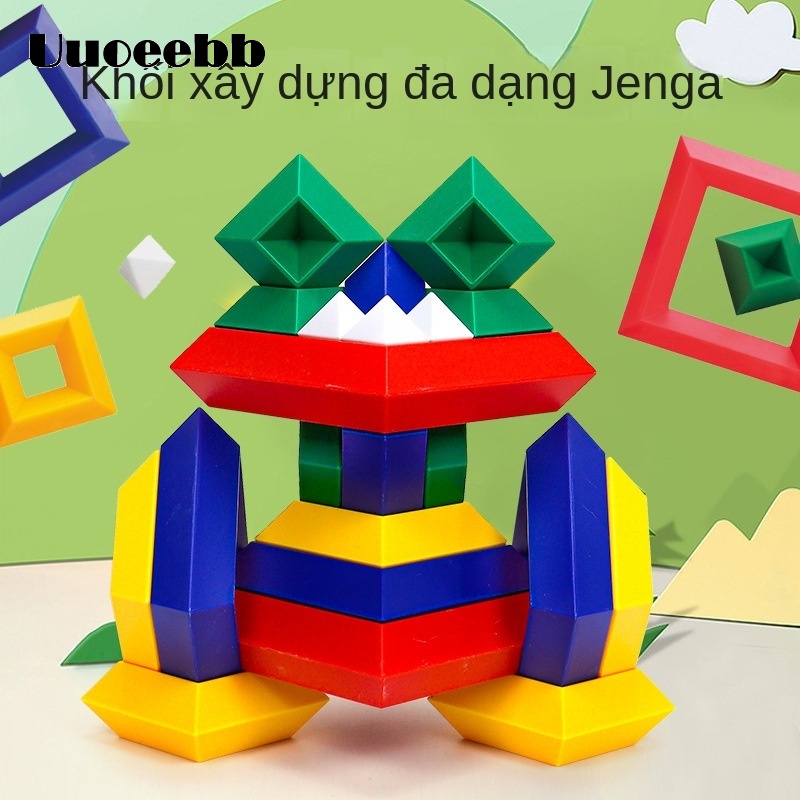 Các Khối Xây Dựng Kim Tự Tháp Đa Dạng, Đồ Chơi Lắp Ráp Hạt Lớn Jenga, Phát Triển Khả Năng Thực Hành Của Trẻ