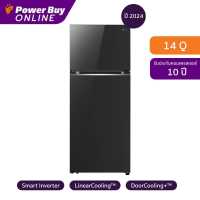 LG ตู้เย็น 2 ประตู 14 คิว Inverter (สี Black Glass) รุ่น GN-B392PGFB.ABMPLMT