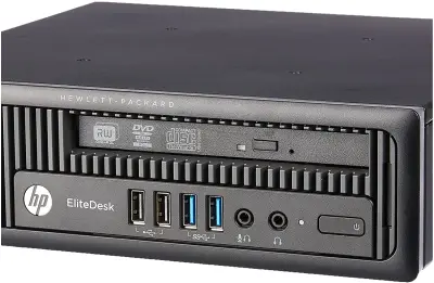 HP EliteDesk 800 G1 USDT Intel Core i5-4th Gen 128GB SSD Hard Drive 8GB RAM Windows 10 Pro CD/DVD Burner C8N28AV Ultra Slim PC Mini Computer (Refurbished)
