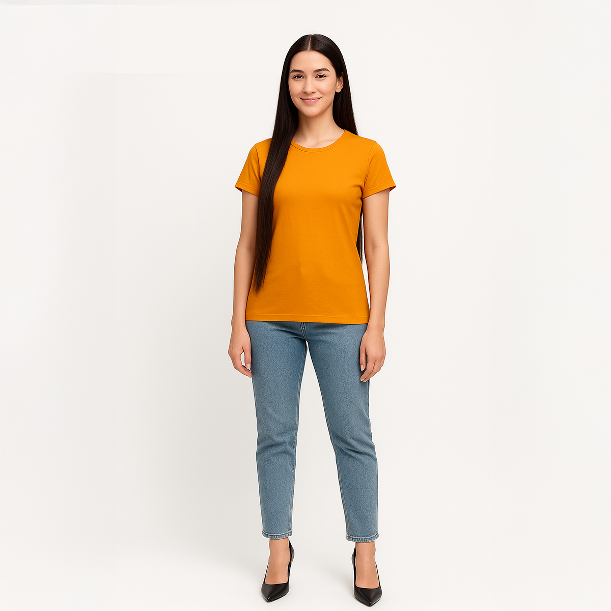 The Vintage Clothing yellow premium quality T shirt top for women