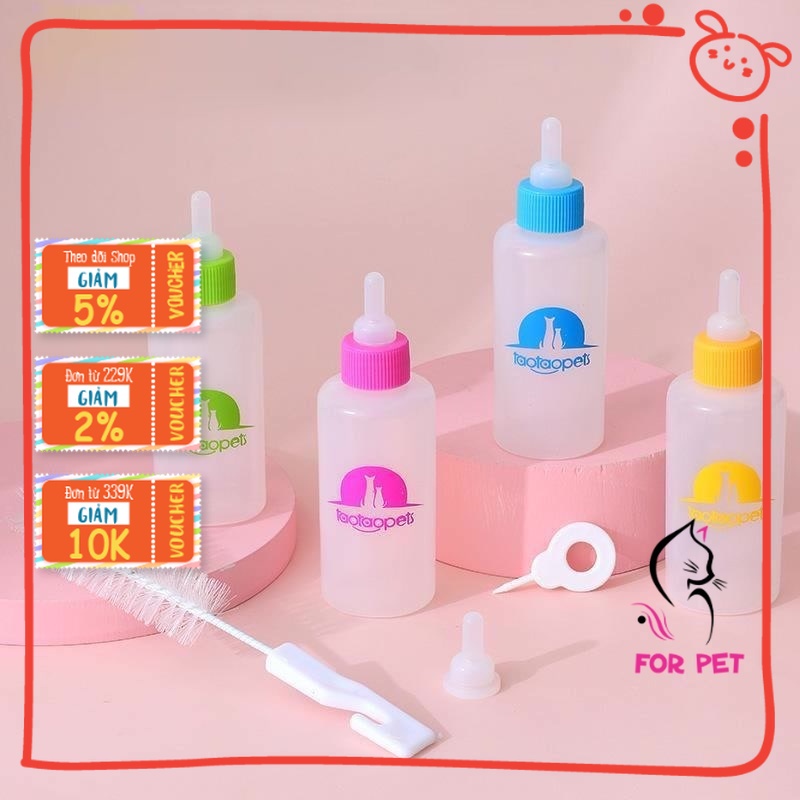 🌟 bình bú sữa cho chó mèo con-bình ti cho thú cưng nhỏ