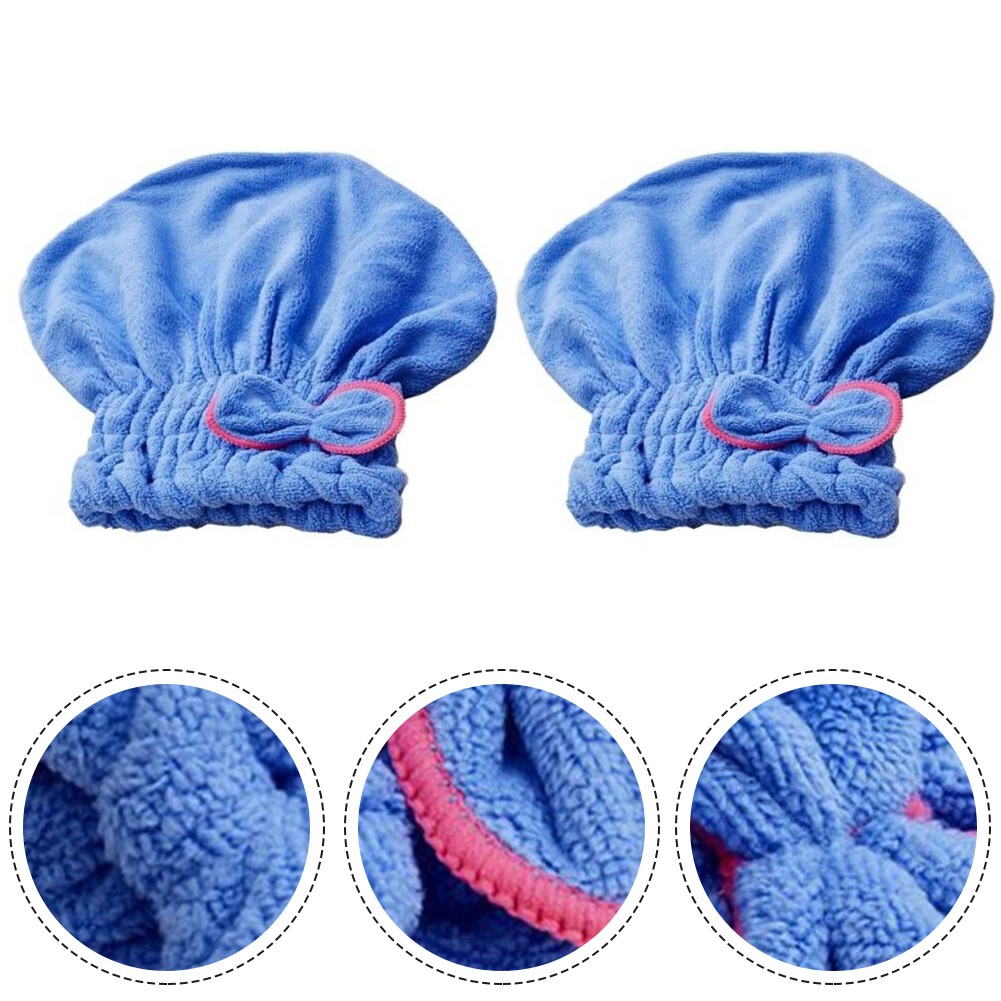 2X Khăn quấn tóc buộc tóc ướt khăn khăn quấn khăn tóc thấm nước mũ khăn tắm