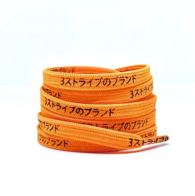 1 Pair Japanese Katakana Shoelaces Neon Orange