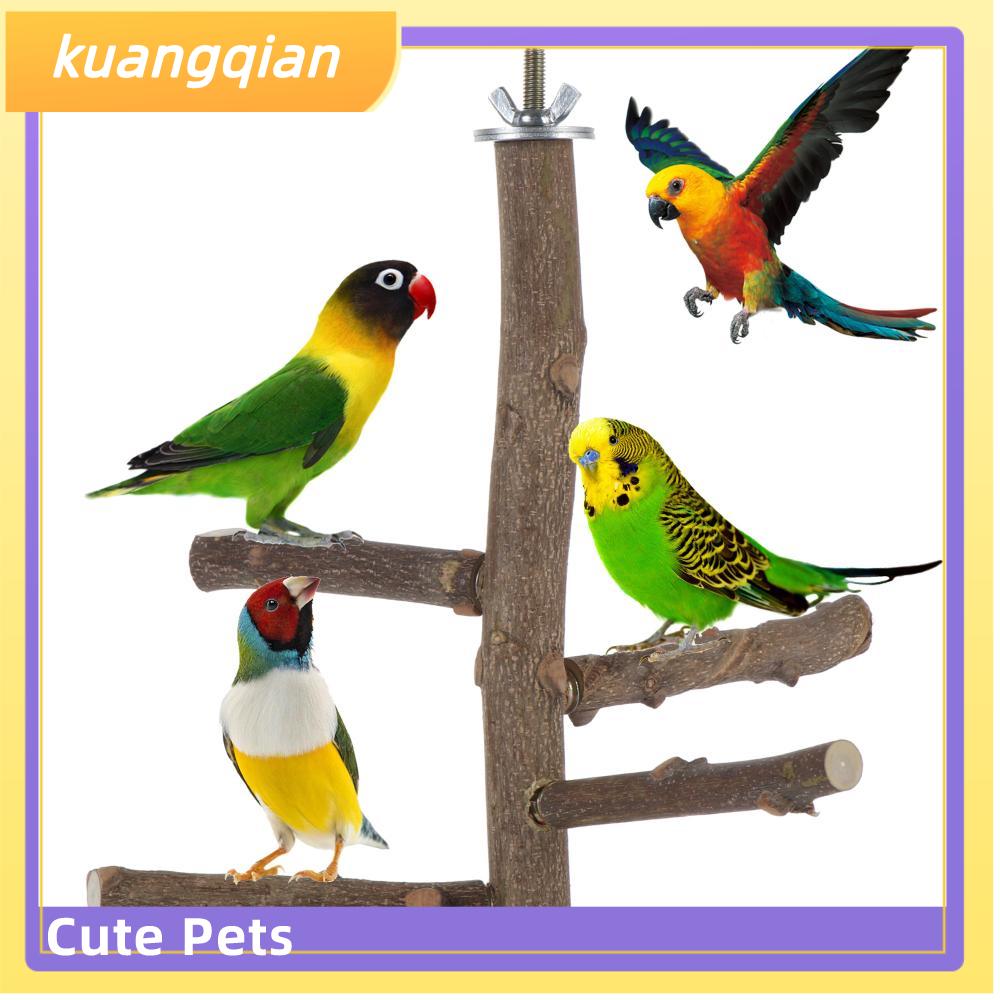 KUANGQIAN Bird Toys Parakeet Toys Bird Cage with Stand Bird Perch Wood