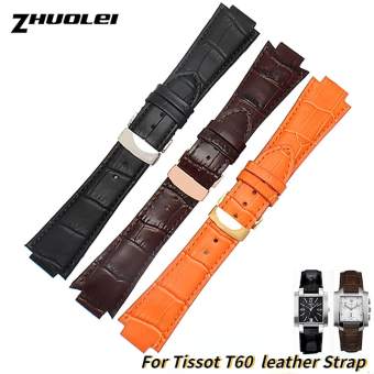 Cho 1853 Tissot T60 dây đeo L875/975k vành đai của nam giới Vòng đeo tay 24x14m dây đeo cổ tay dây lưng dạng lưới t60.1.513 vân da cá sấu da Watchband