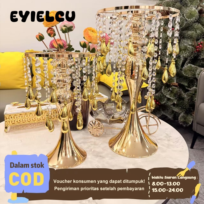Eyre (Jaminan kualitas)Baru vase pernikahan alat peraga jalan memimpin besi putri duyung emas candlest…