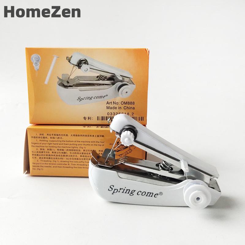 HomeZen Home Handheld Sewing Machine Protable Outdoor Travel Clothes Fabrics DIY Stitchin Sew Tool M