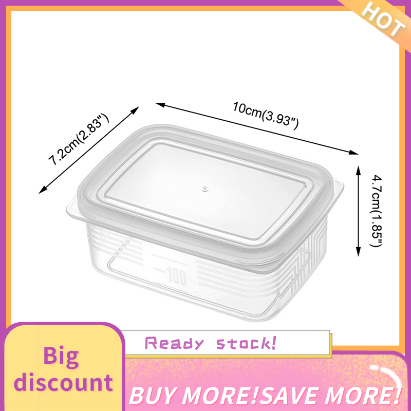 💖yks thực phẩm lưu trữ container nhựa nhà bếp tủ lạnh hộp multigrain lưu trữ tank trong suốt kín lon
