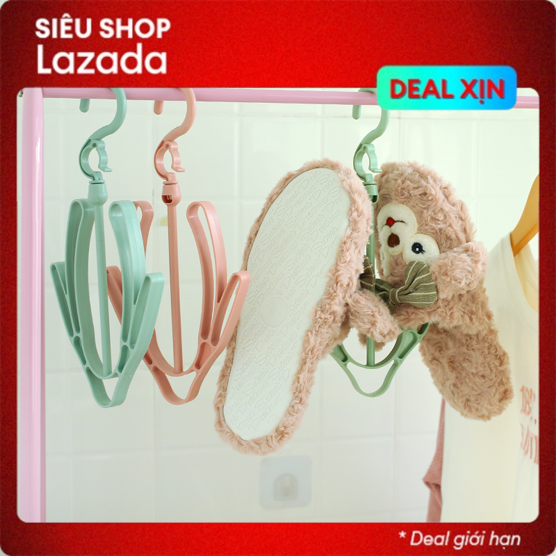 Combo 2 Móc Phơi Giày, Treo Giày Chuyên Dụng Xoay 360 Độ, Chất Liệu Nhựa PP Chắc Chắn, Gía Rẻ
