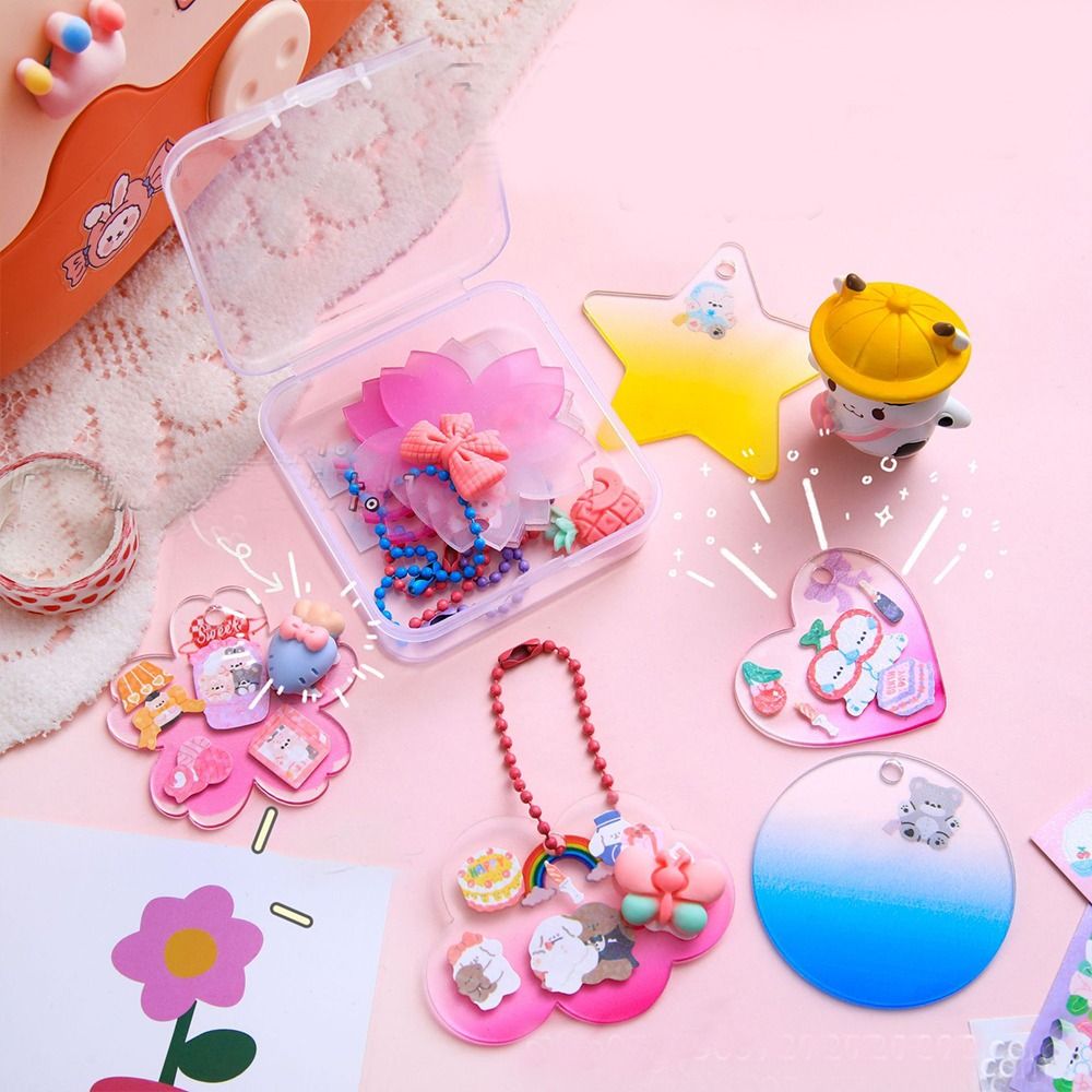 Maifu Acrylic sáng tạo trong suốt văn phòng phẩm scrapbooking trẻ em Đồ chơi Mặt dây chuyền hình ảnh khung bày ảnh GOO móc khóa thẻ đặt tự làm photocard chủ