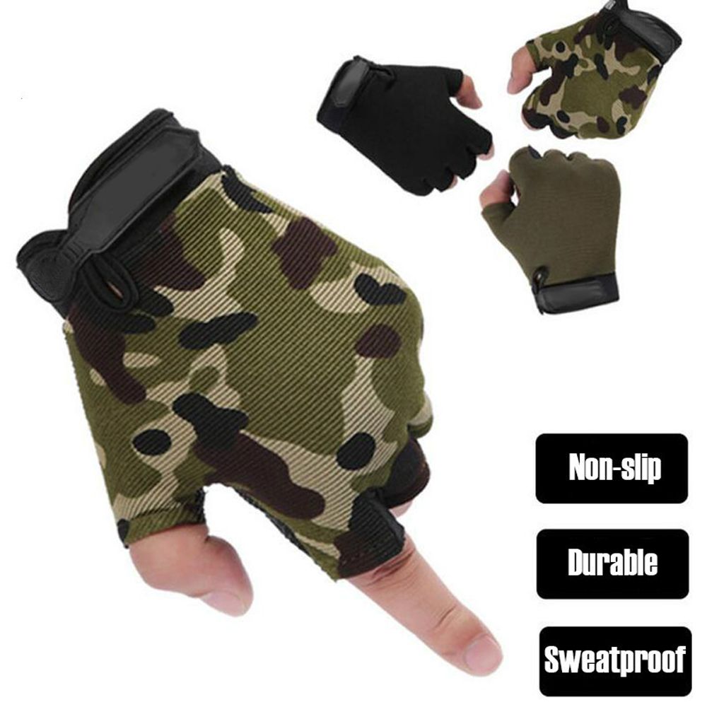 ANGUBA Outdoor Breathable Half Mittens Half Finger Sports Cycling Gym