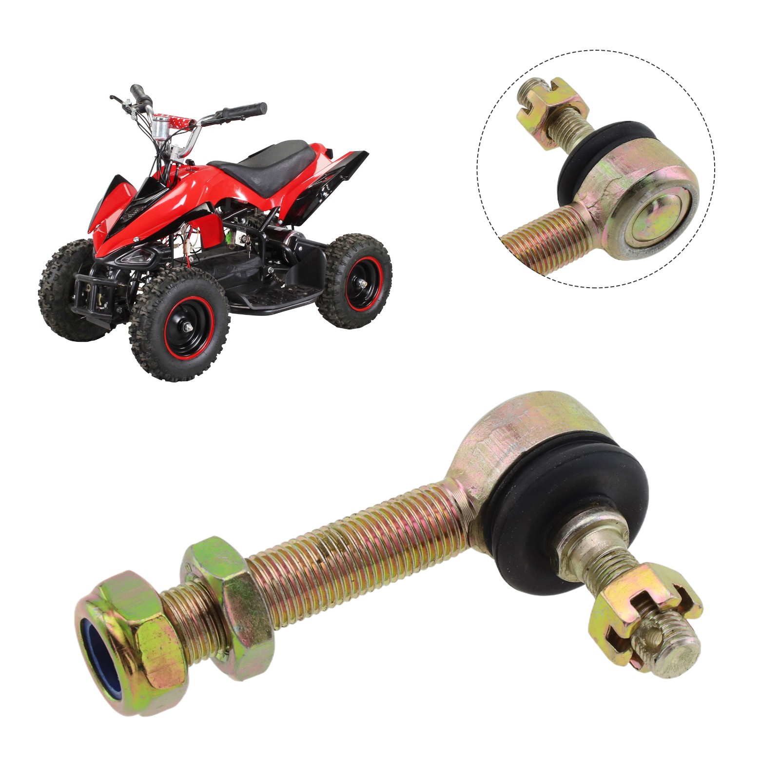 【Thời trang tự động】 Thiết kế kiểu dáng đẹp 10mm M10 thanh kéo kết thúc khớp tròn hoàn hảo cho ATVs và xe đạp