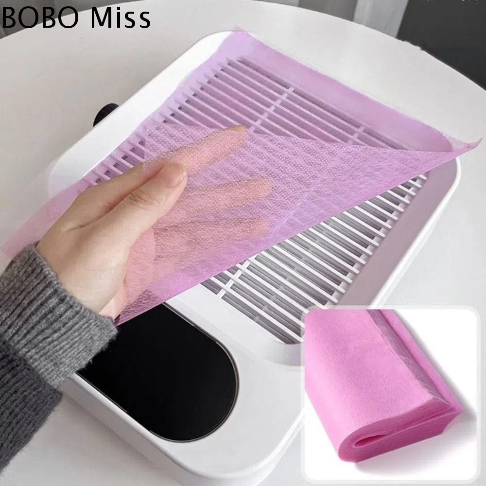 BOBO MISS 200Pcs Dùng một lần Giấy lọc thu bụi móng tay Thay thế Cắt miễn phí Vải lọc bụi máy làm móng tay Thoáng khí Chống bụi Máy hút bụi nghệ thuật móng tay cho máy hút bụi móng tay