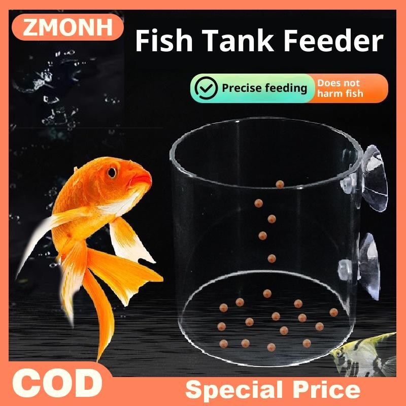 ZMONH 1pcs Acrylic Fish Tank cố định thực phẩm Dispenser rộng khu vực cho ăn pha chế công cụ Aquarium Fish Food Feeder với cốc hút