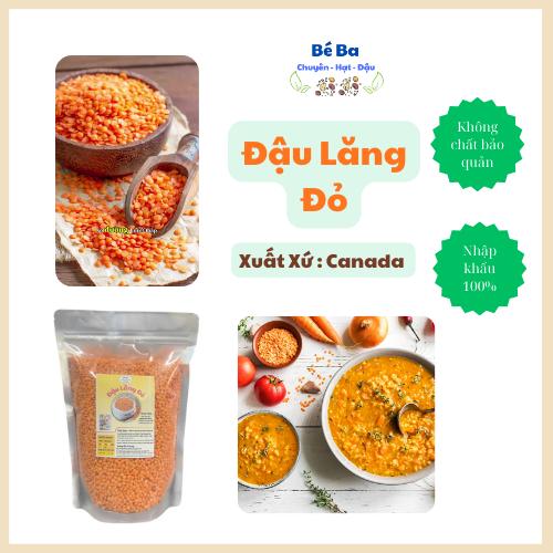 Đậu Lăng Đỏ 1kg Canada Hữu Cơ – Dinh Dưỡng Tự Nhiên Cho Cháo Ăn Dặm