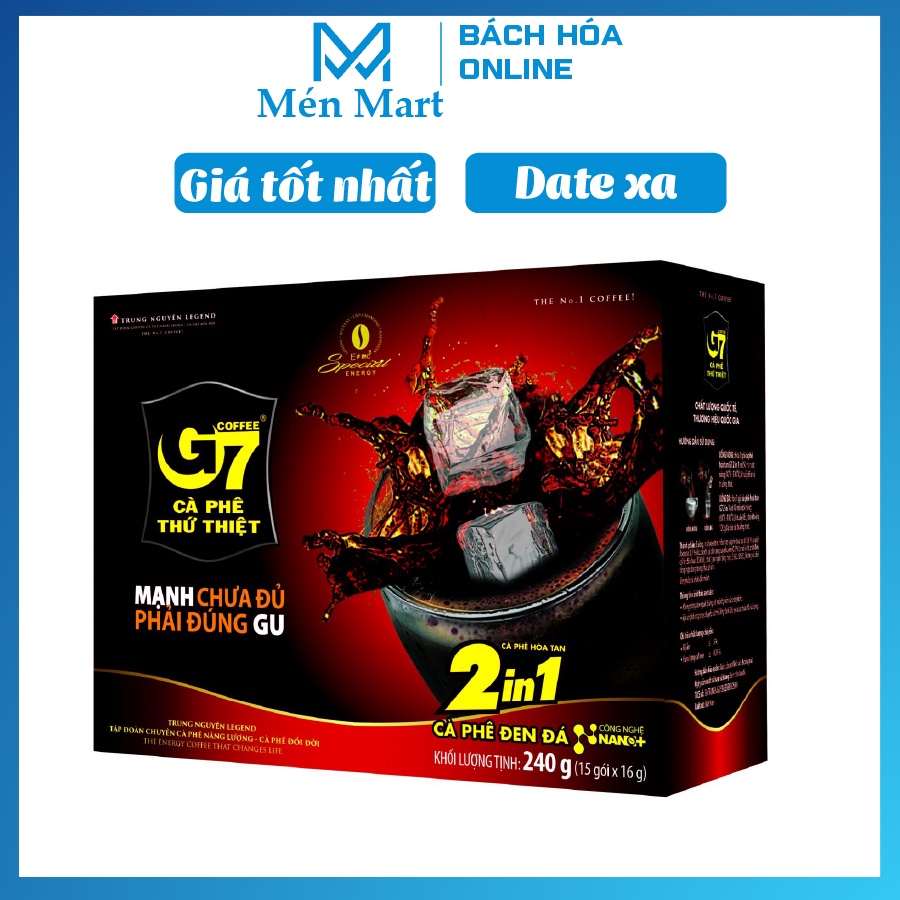 Cà phê đen đá G7 2in1 - Trung Nguyên Legend - Hộp 15 gói x 16gr