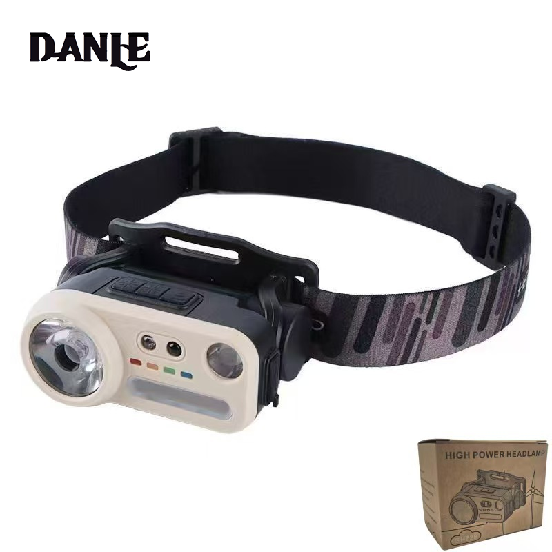 Danle lõi kép Đèn Pha Led với màn hình hiển thị kỹ thuật số, có thể sạc qua USB, độ sáng cao cho đi bộ đường dài, cắm trại, chạy đêm và câu cá