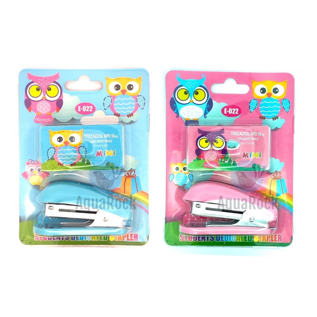 [MUA NHIỀU SIÊU RẺ] [E022] Đồ bấm dập kim mini E-022 / E022 / E22 kèm hộp kim nhiều họa tiết cute dễ thương