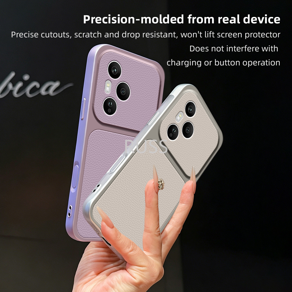 Luxury Lychee Leather Shockproof Phone Case For Honor 400 Pro Honor 400 Lite Instantly Turn Full Bumper Matte Cover