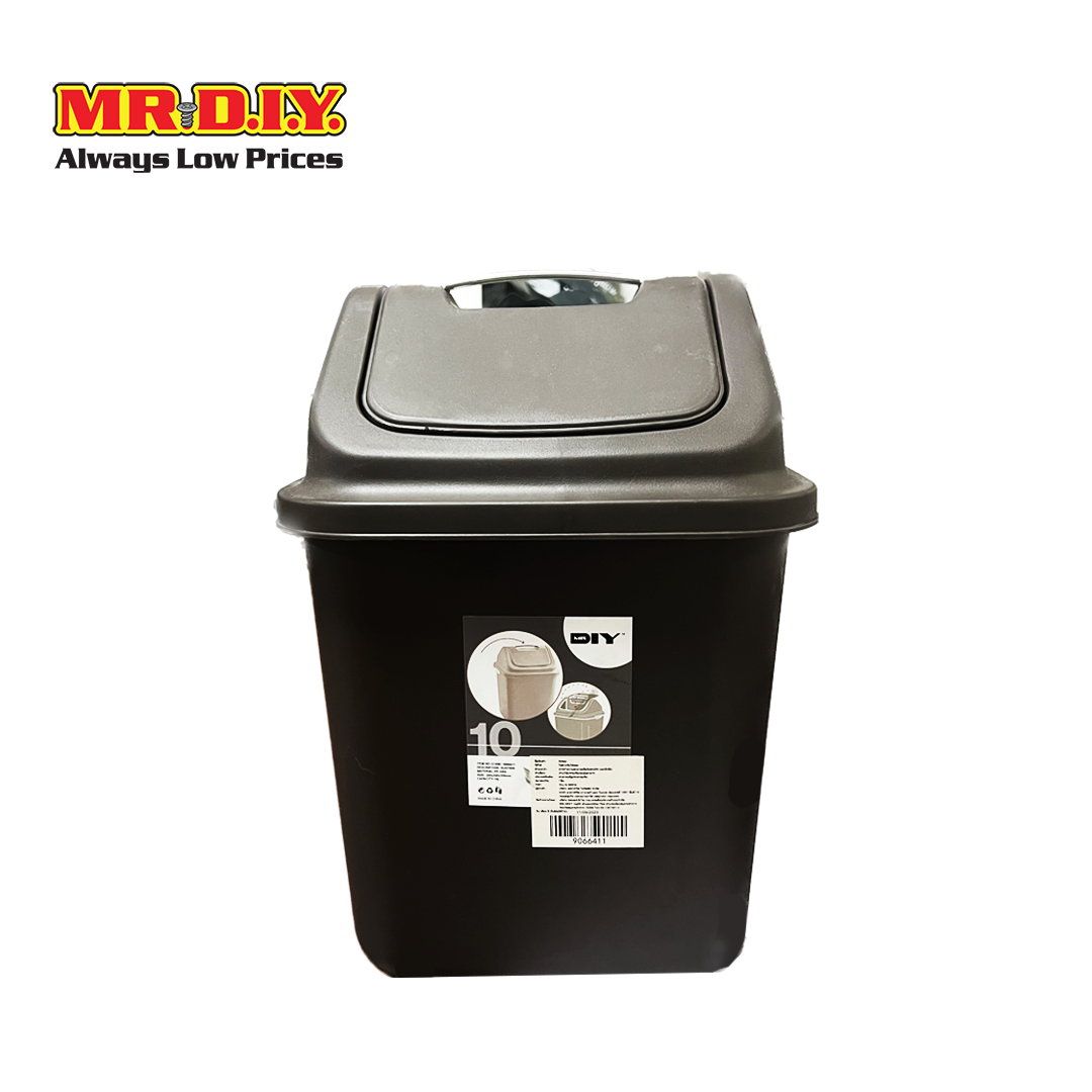 มิสเตอร์.ดี.ไอ.วาย ถังขยะพลาสติกฝาสวิงทรงเหลี่ยม ขนาด 10 ลิตร ราคา 185 บาท*ส่งฟรี