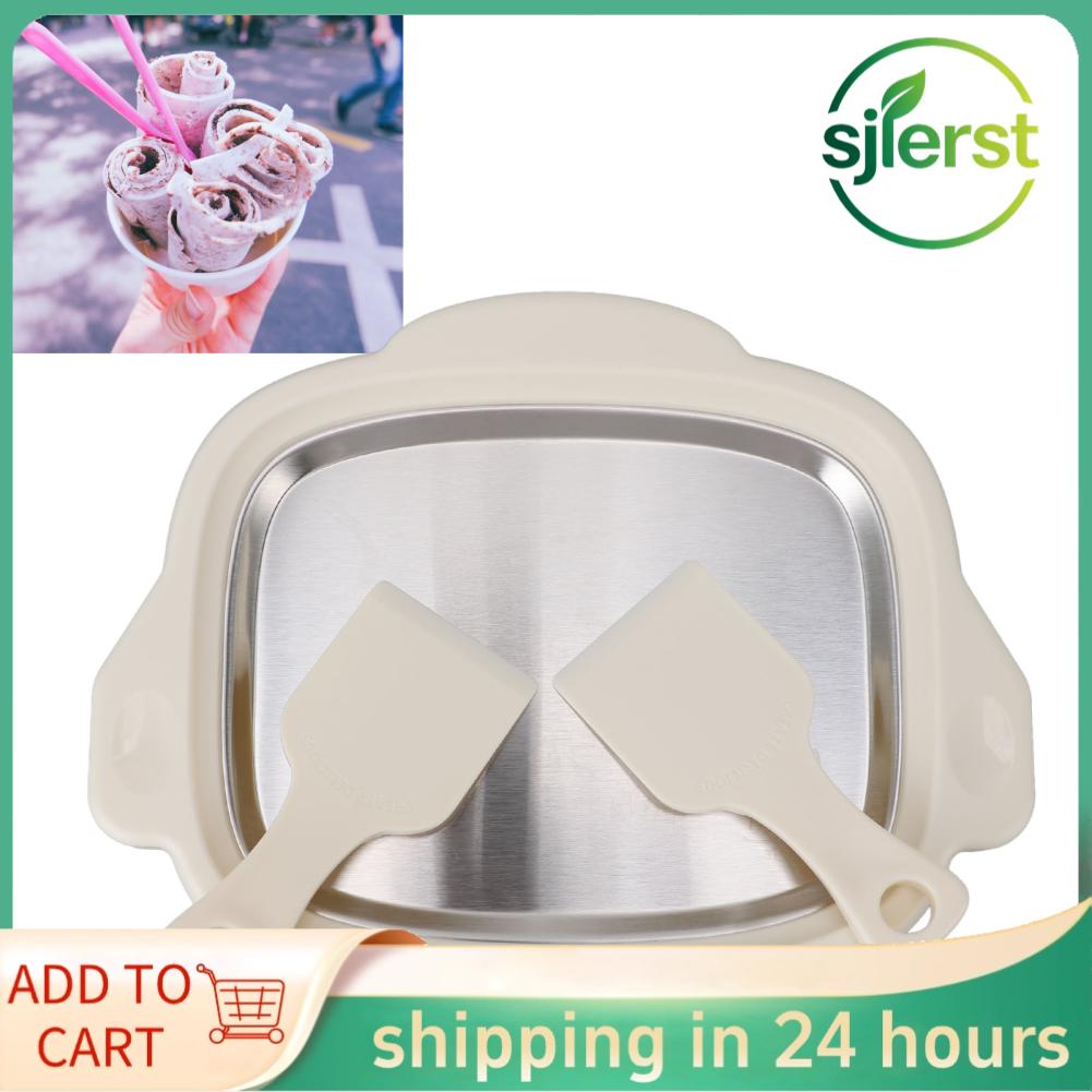sjlerst Cơm Chiên Sữa Chua Máy Làm Đá Tấm Thép Không Gỉ 304 Xói Mòn Để Làm Đồ Uống Lạnh (Vàng)