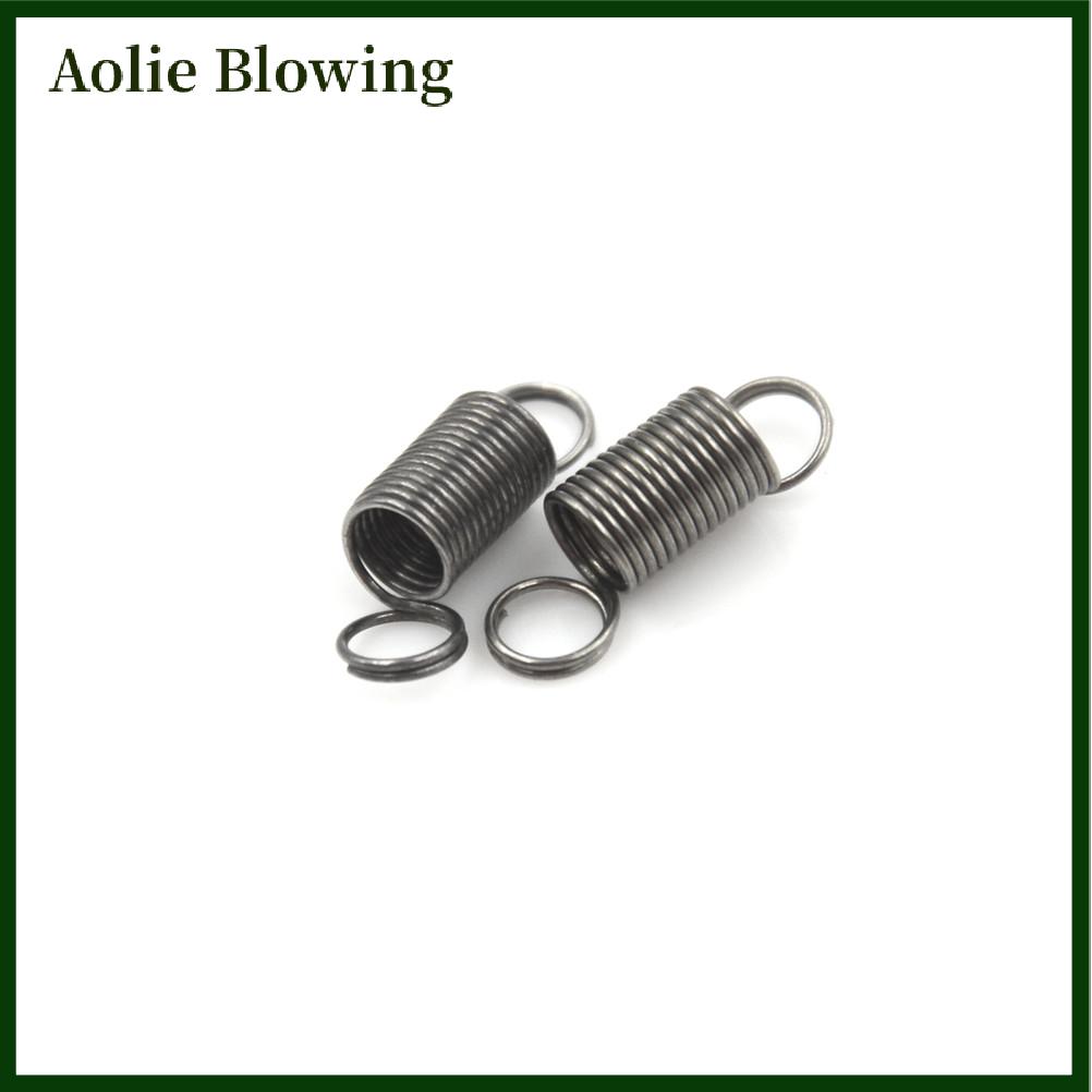 Aolie 10pcs 15mm thép không gỉ nhỏ căng thẳng mùa xuân với móc cho độ bền kéo tự làm đồ chơi