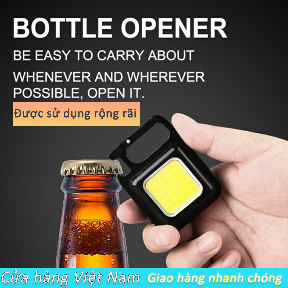 Đèn pin mini siêu sáng móc khóa đa năng, đèn led mini móc khóa, đèn pin mini móc khóa, đèn pin đa năng, Đèn Làm Việc Cob
